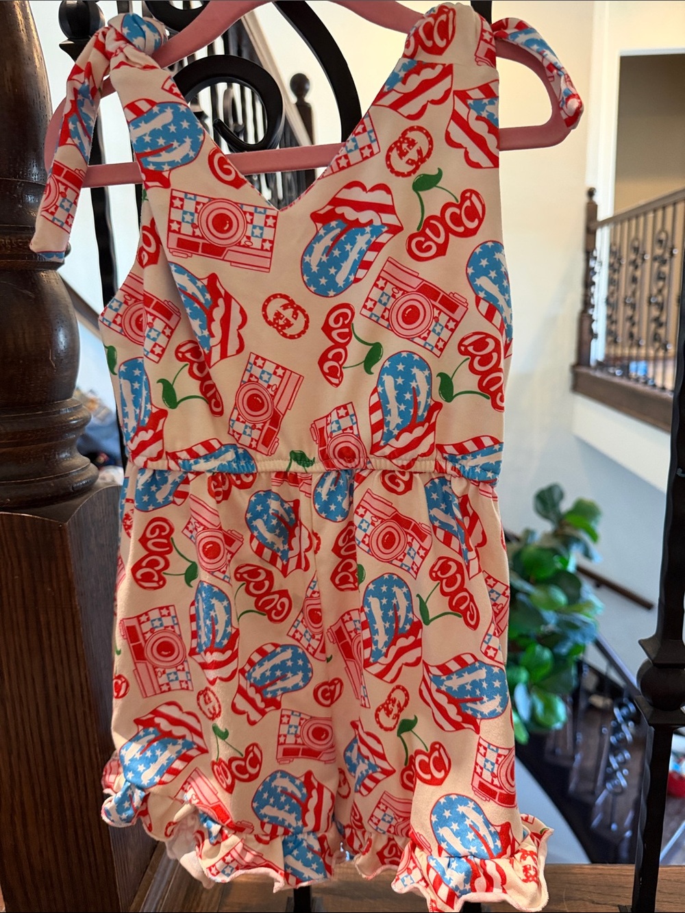 USA 4th of July romper